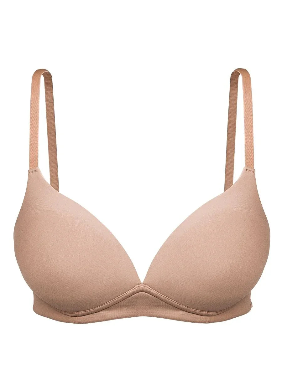 Microfiber underwired bra with light padding