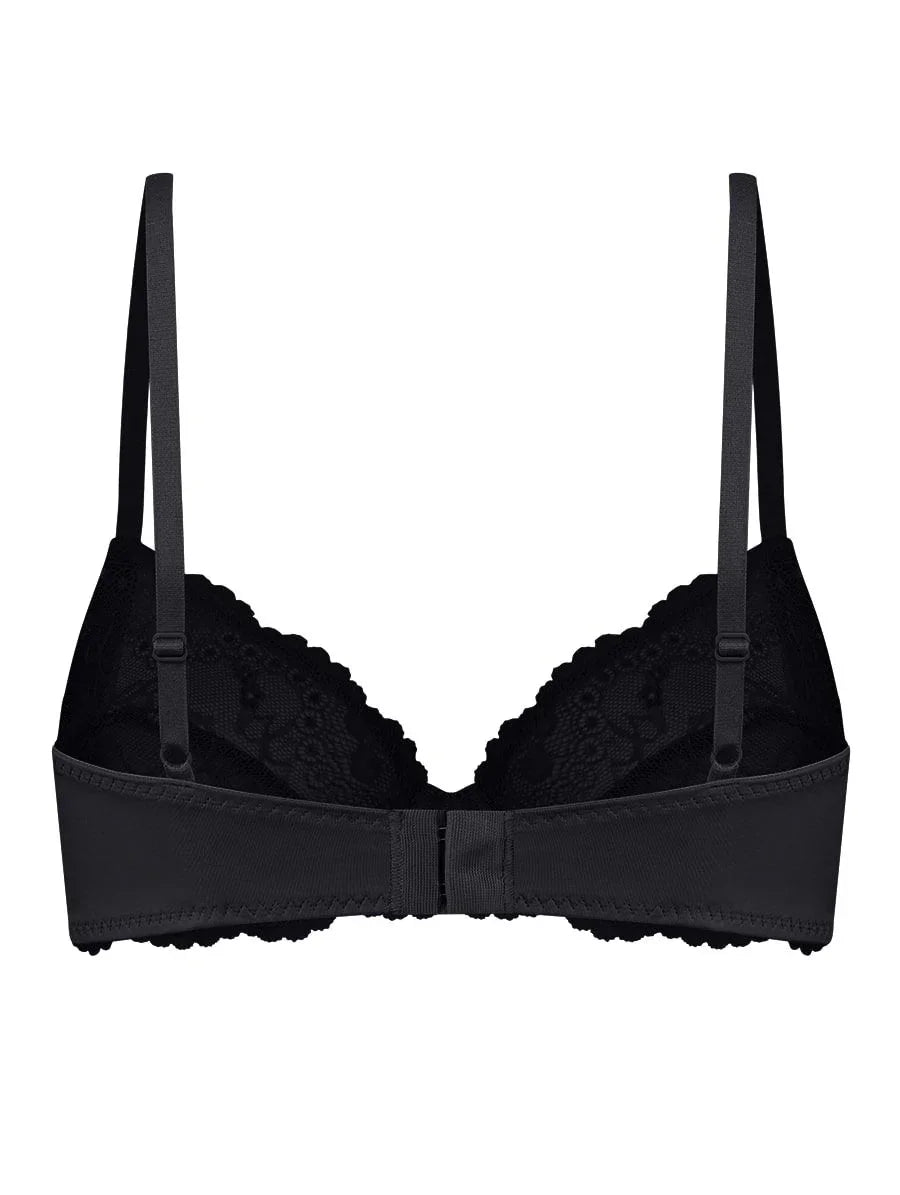Lace bra with underwire and no padding