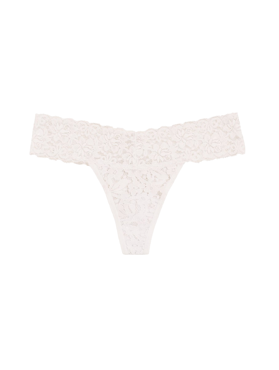 Elastic lace thong panties