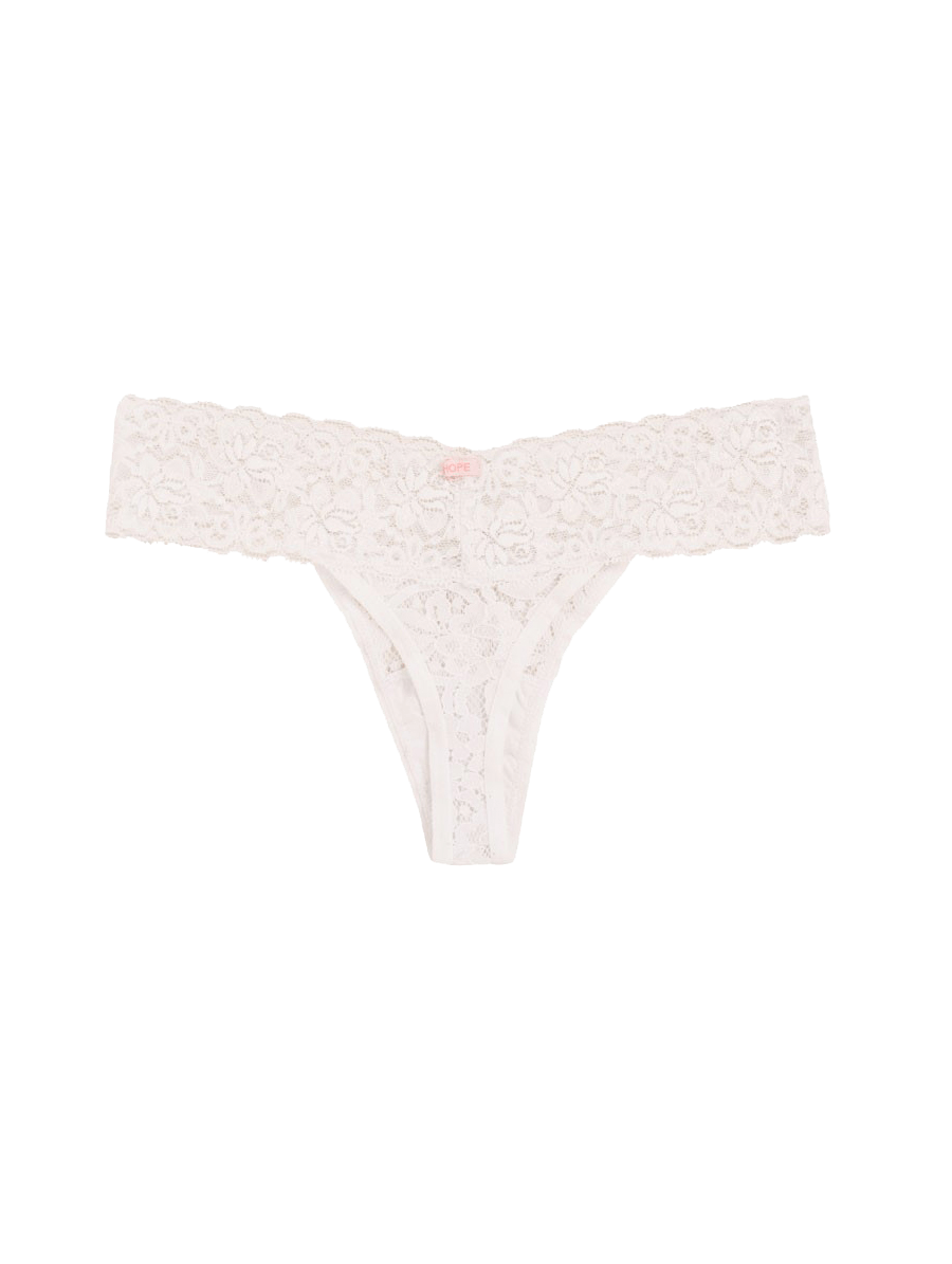 Elastic lace thong panties