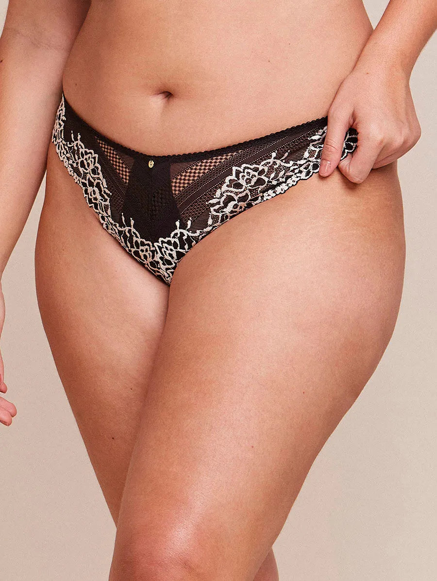 Lace thong panties