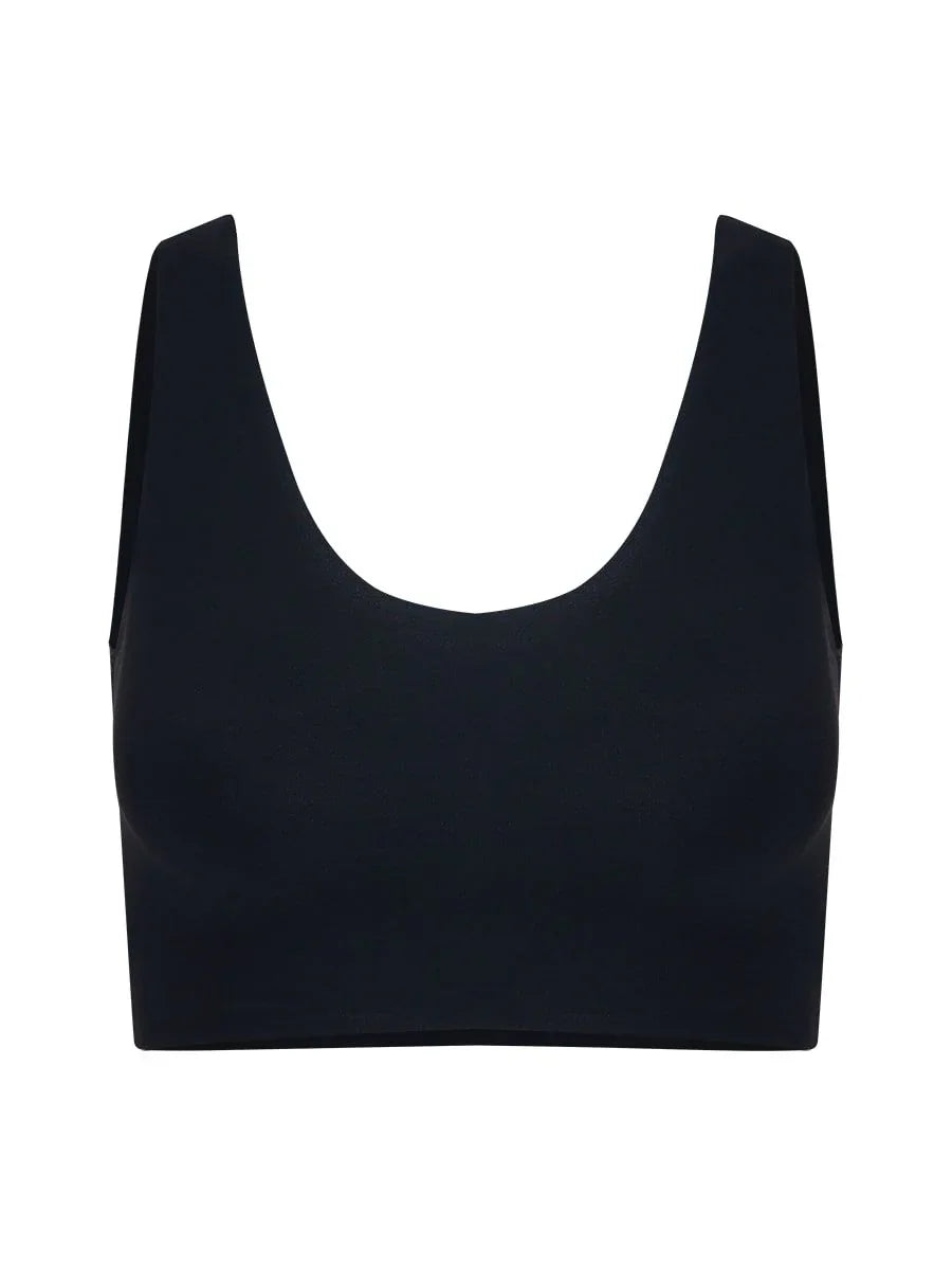 Seamless microfiber top with padding