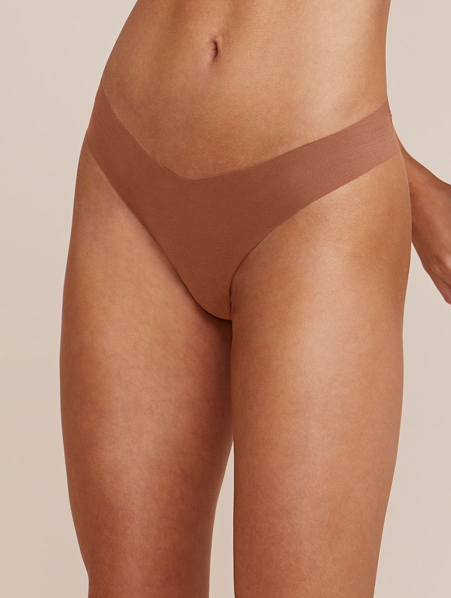 Seamless microfiber bikini briefs