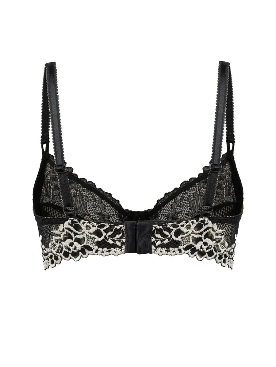 Lace bra with underwire and no padding