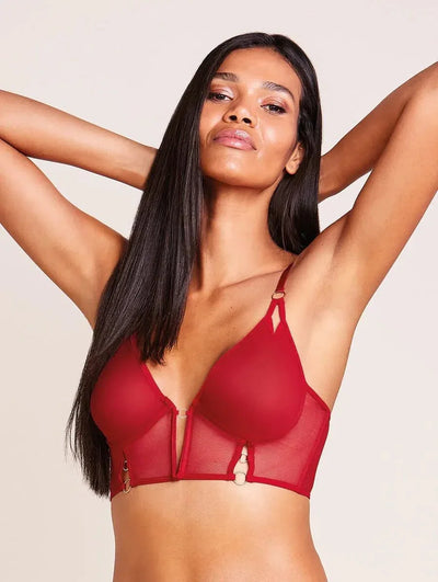 Tulle corset mini bra with underwire and no padding