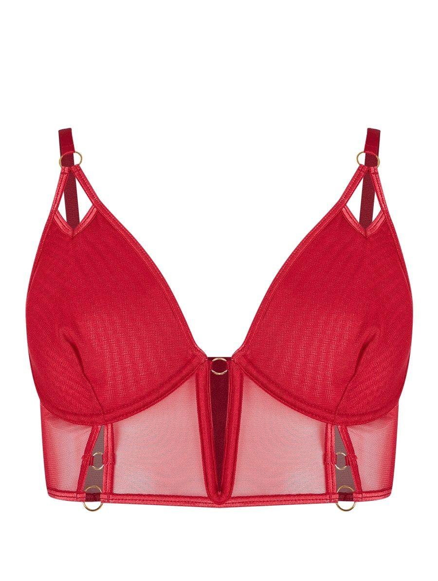 Tulle corset mini bra with underwire and no padding