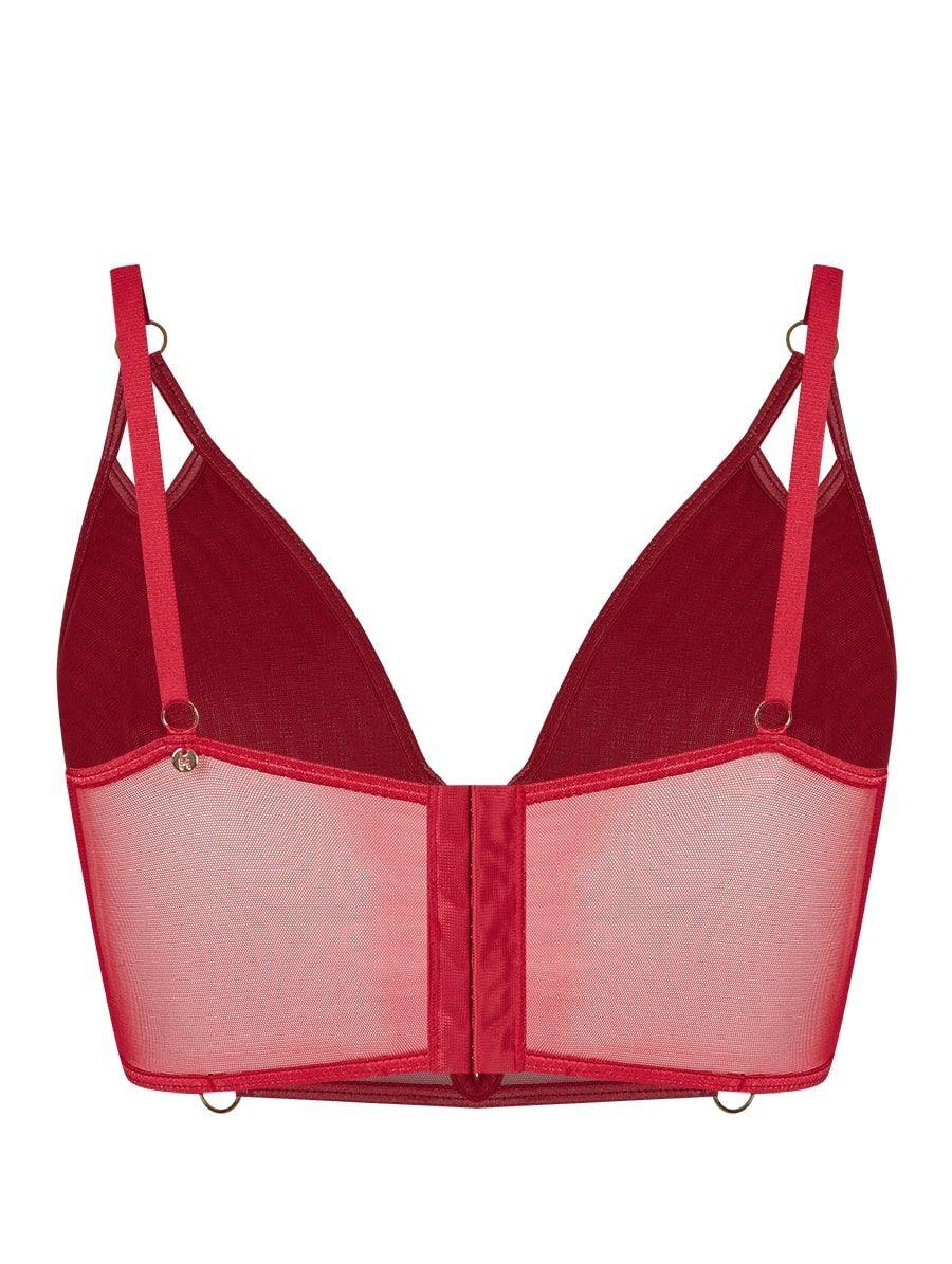 Tulle corset mini bra with underwire and no padding